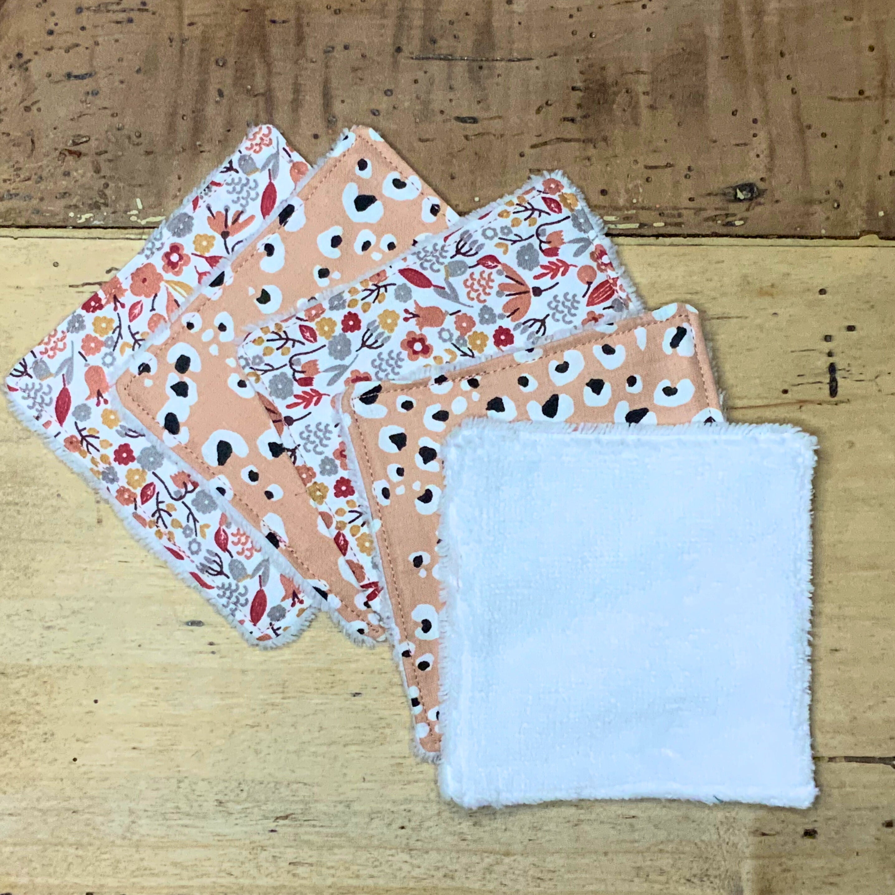 Lot de 5 lingettes lavables en éponge