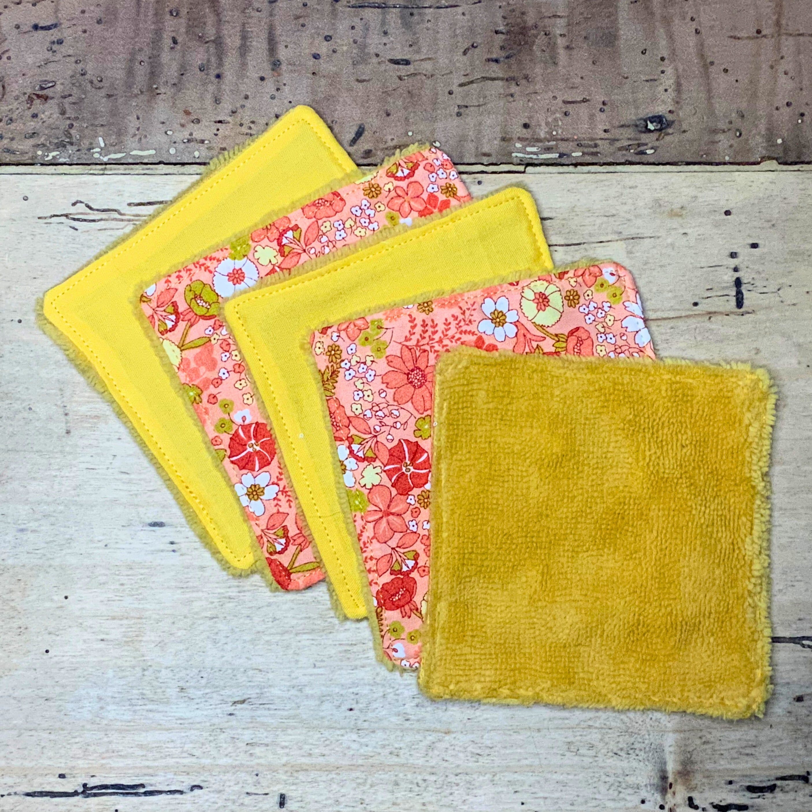 Lot de 5 lingettes lavables en éponge