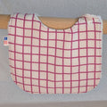 Bavoir carreaux rose fushia
