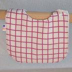 Bavoir carreaux rose fushia