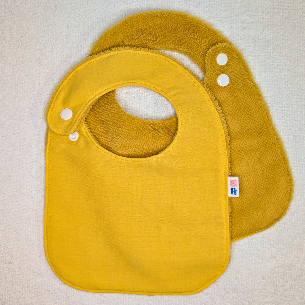 Bavoir jaune moutarde