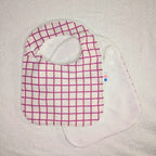 Bavoir carreaux rose fushia