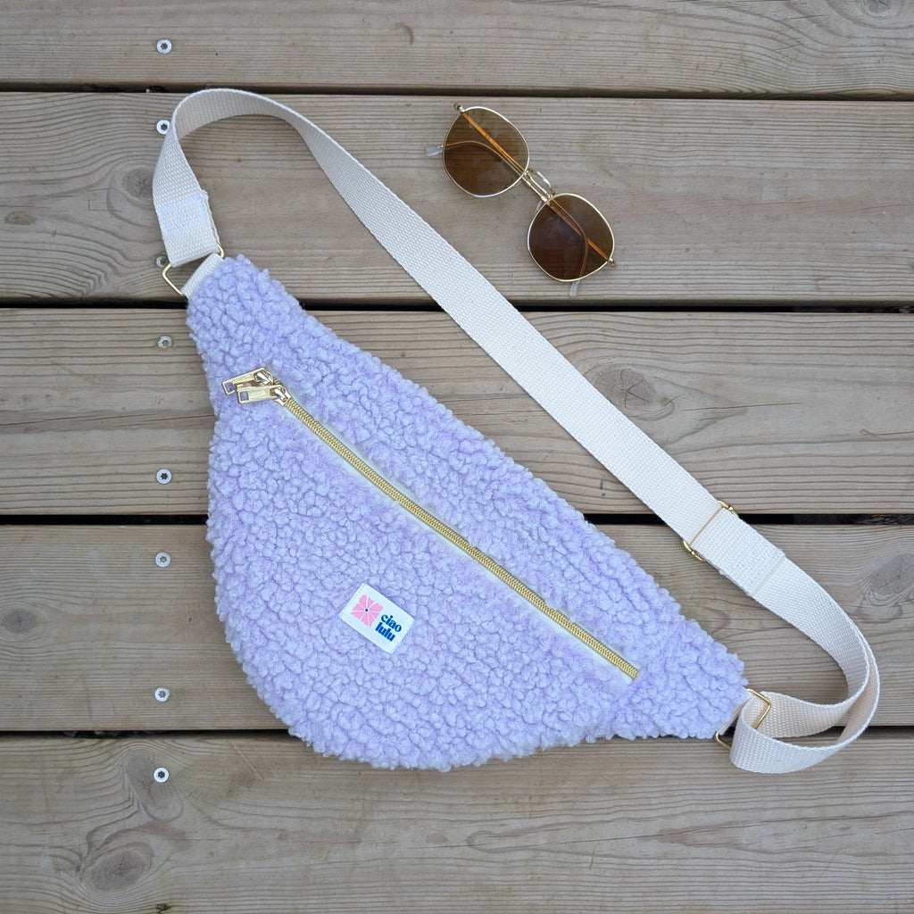 Sac banane bouclette lavande