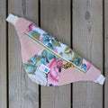 Sac banane patchwork velours côtelé et imprimé floral