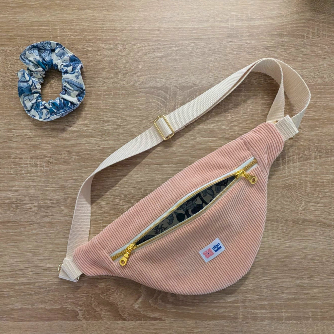 Sac banane à personnaliser velours côtelé