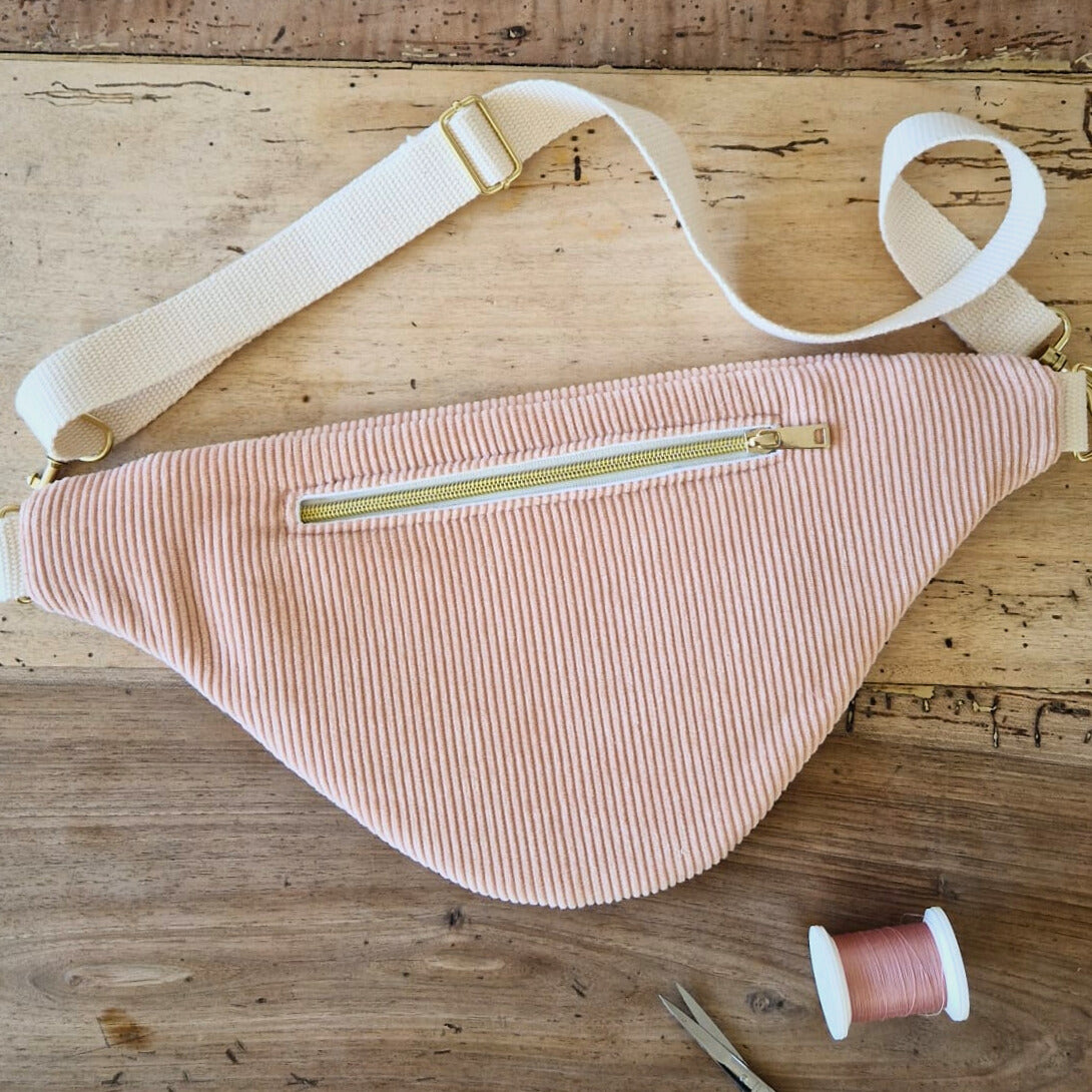 Sac banane à personnaliser velours côtelé