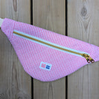 Sac banane vichy et fleurs