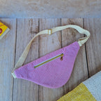 Sac banane vichy et fleurs