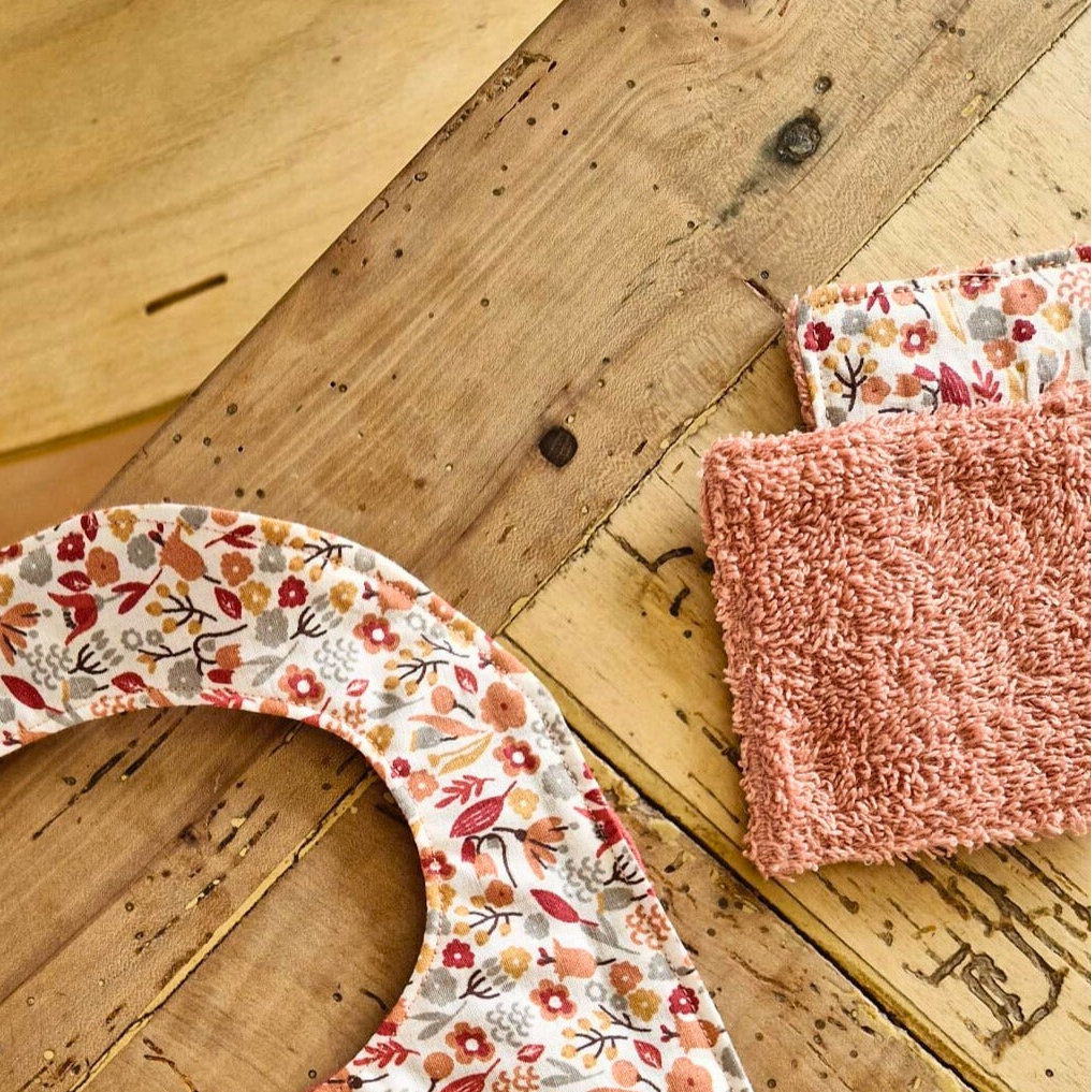 Lot de 5 lingettes lavables en éponge