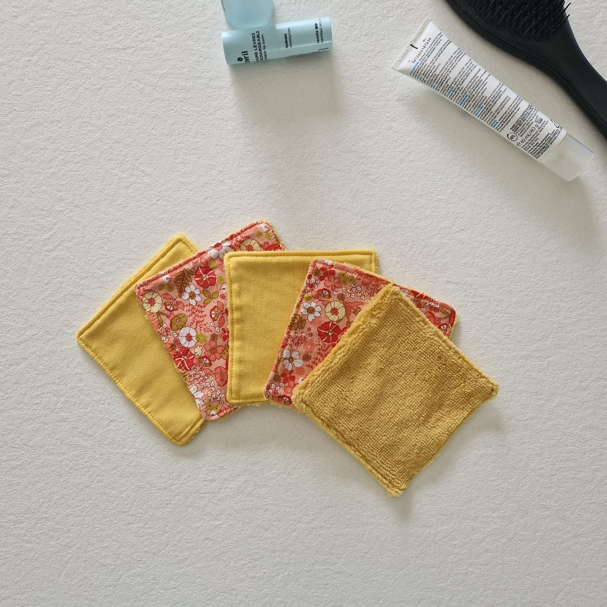 Lot de 5 lingettes lavables en éponge