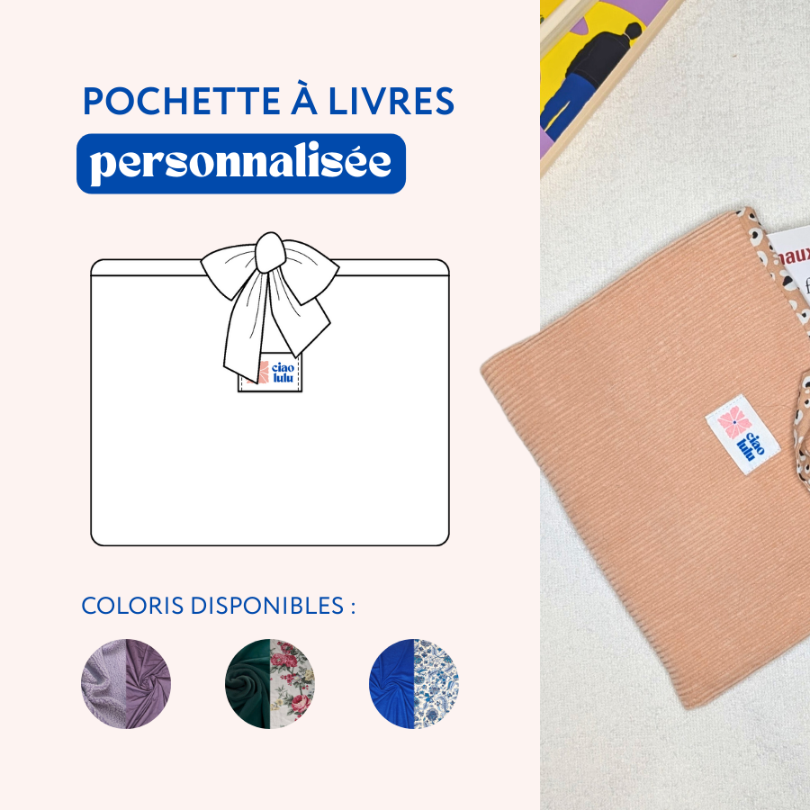 Pochette à livres personnalisée