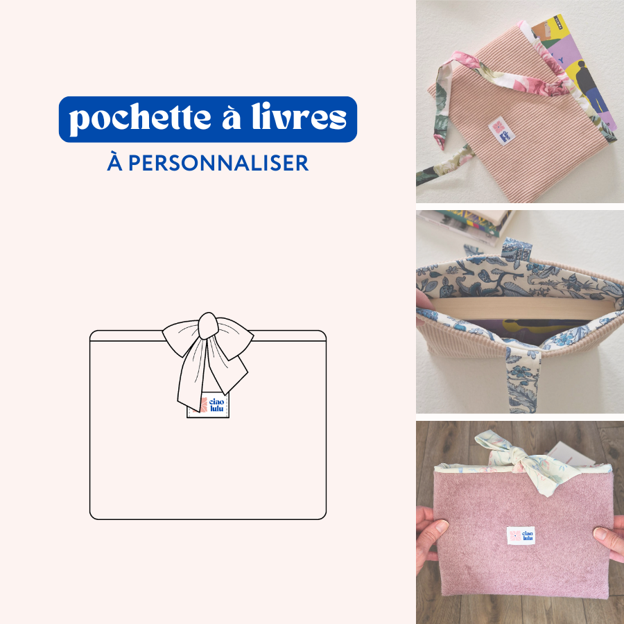 Pochette à livres personnalisable