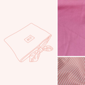 Pochette à livres uni rose