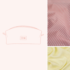 Trousse XL rayures rose et blanc